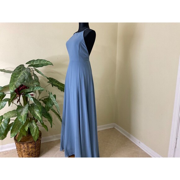 Lulus Formal Dress Womens S Light Blue Y2K Square Neck Sleeveless Crisscross - Picture 2 of 12
